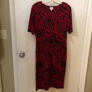 Lularoe Black and Red Julia Dress (S) NWT